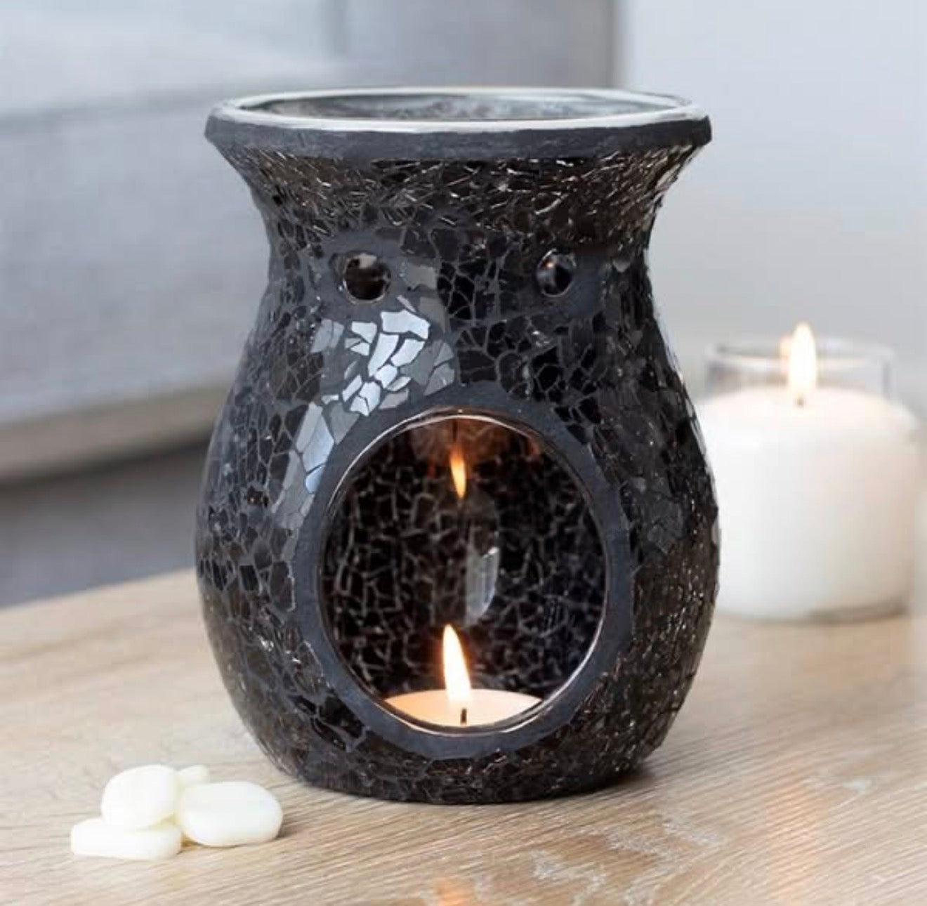 Crackle Wax Burner Black