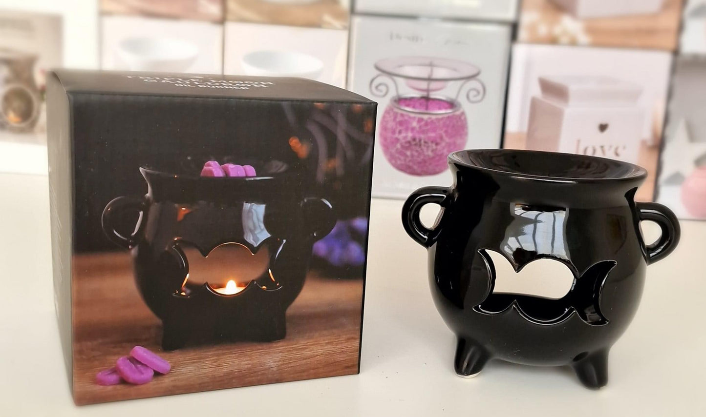 Black Triple Moon Oil/Wax Burner