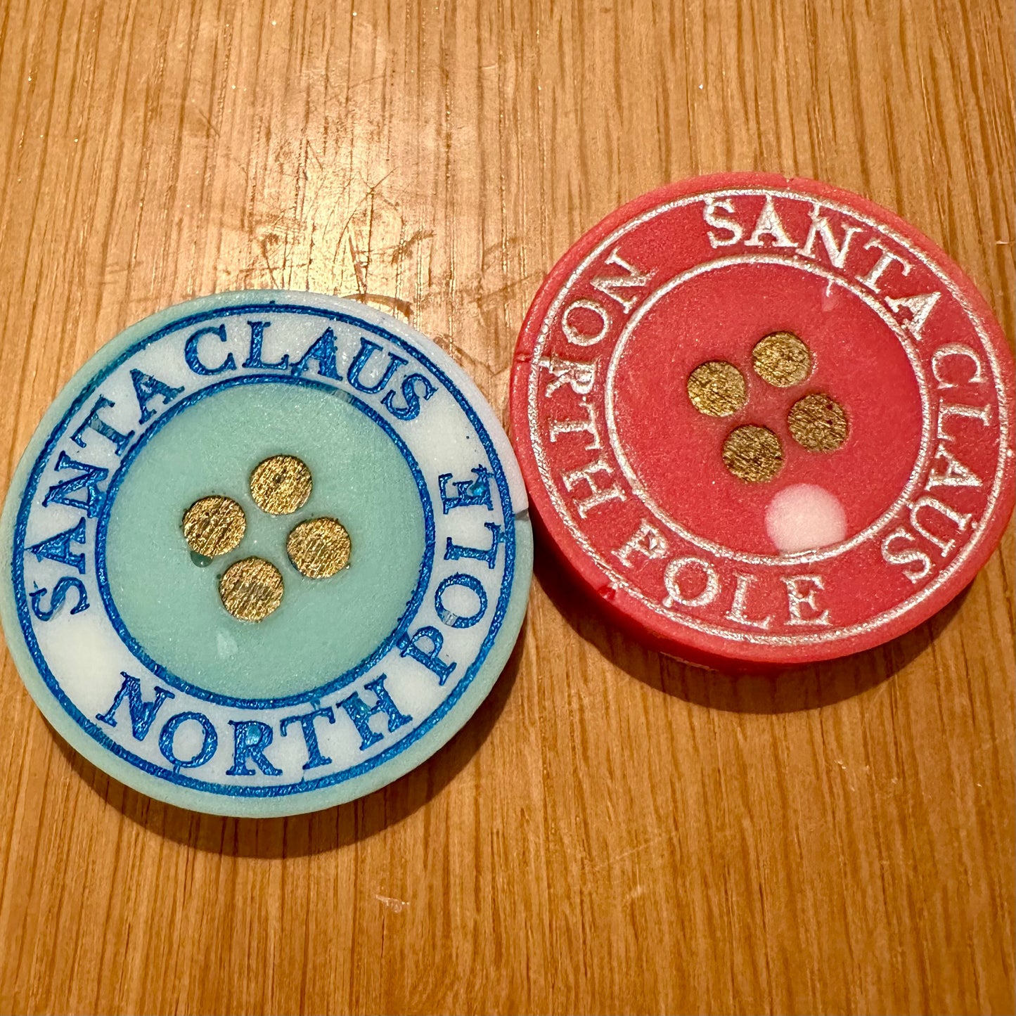Santa Button Round