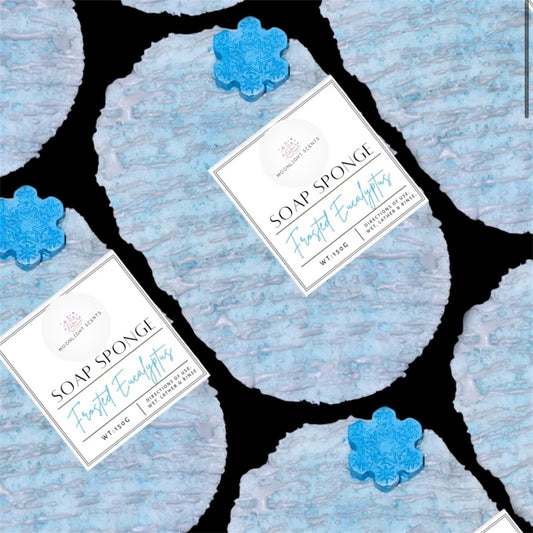 Large Frosted Eucalyptus Soap Sponge