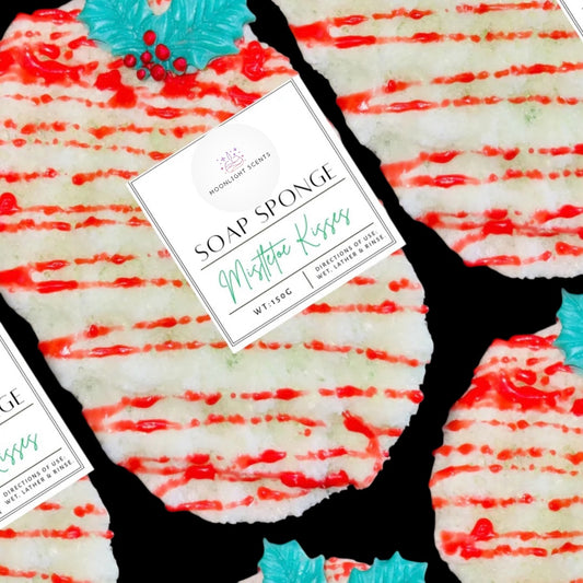 Large Mistletoe Kisses Soap Sponge