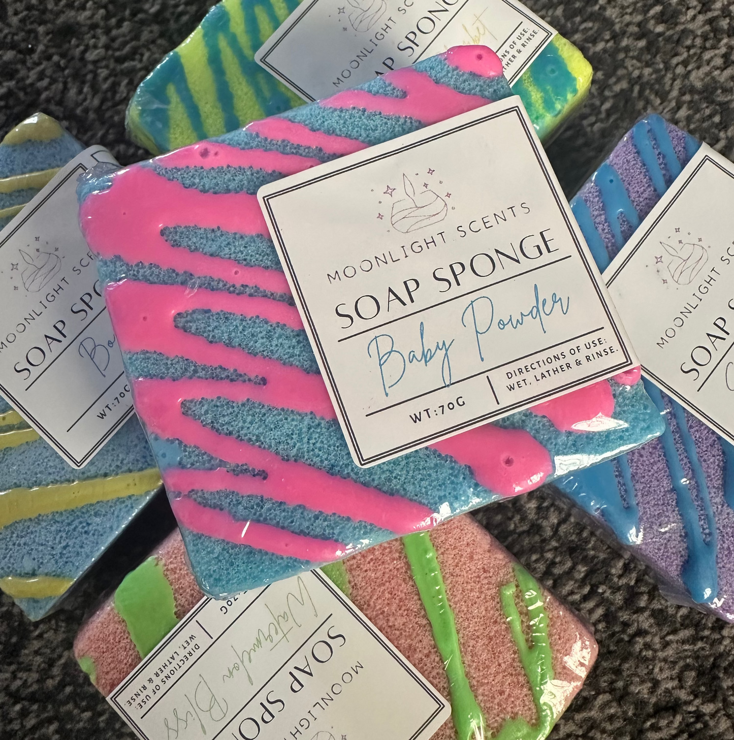Small Baby Powder Soap Sponge