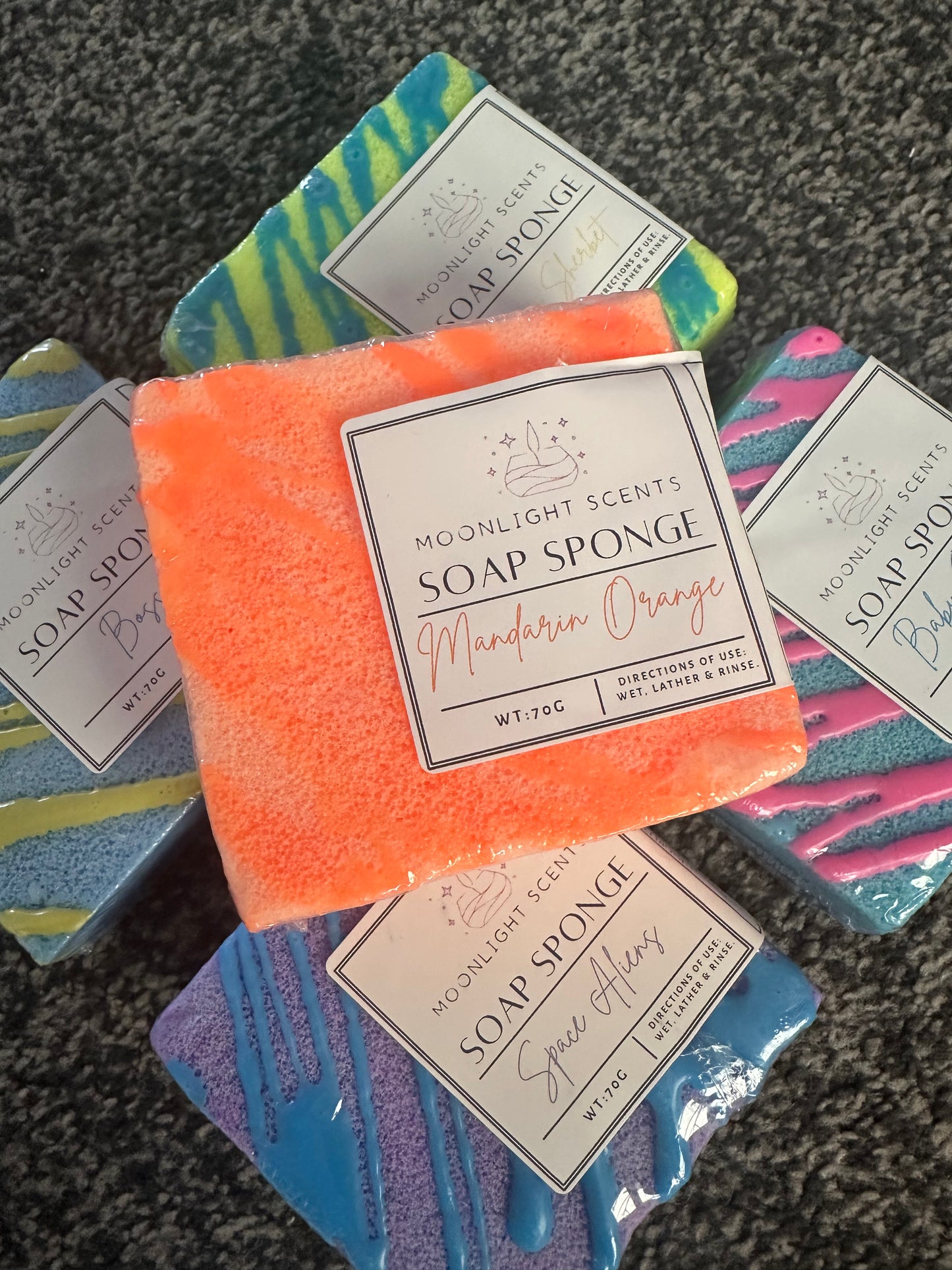 Small Manderin Orange Soap Sponge